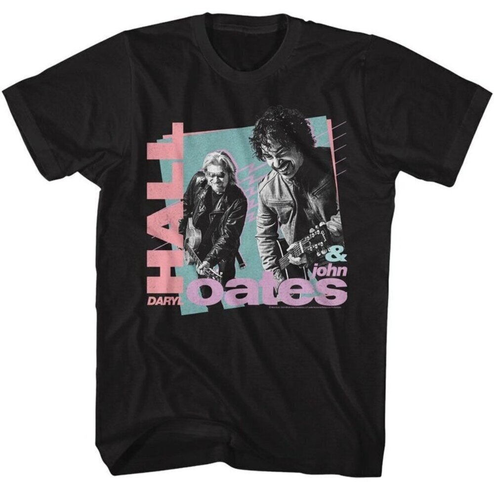 Hall And Oates Rockin Out 80S Shapes Black Tshirt